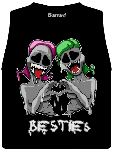 Besties dámske tielko voľné Black