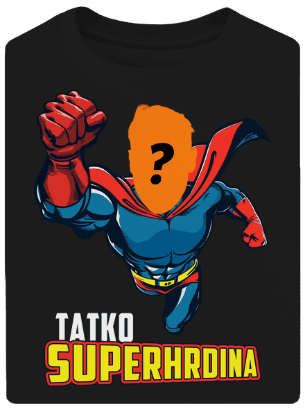 Tatko superhrdina unisex tričko oversized Black