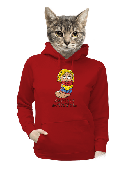 Captain Larvel dámska mikina klokanka Red Mal