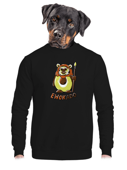Ewokado unisex mikina bez kapucne Black