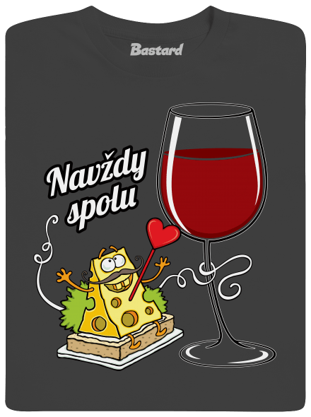 Navždy spolu pánske tričko Dark Grey