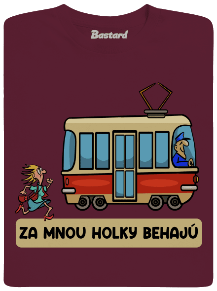 Za mnou baby behajú detské tričko Burgundy