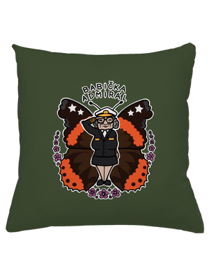 Babička admirál vankúš Olive Green