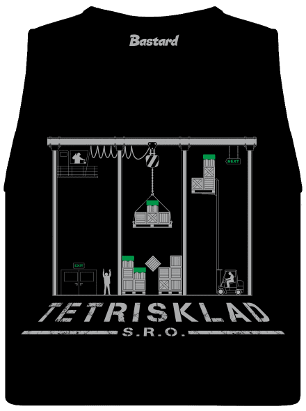 Tetrisklad dámske tielko voľné Black