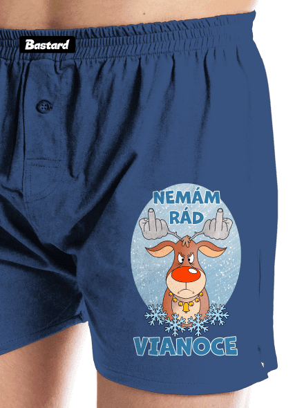 Nemám rád Vianoce pánske trenky Blue