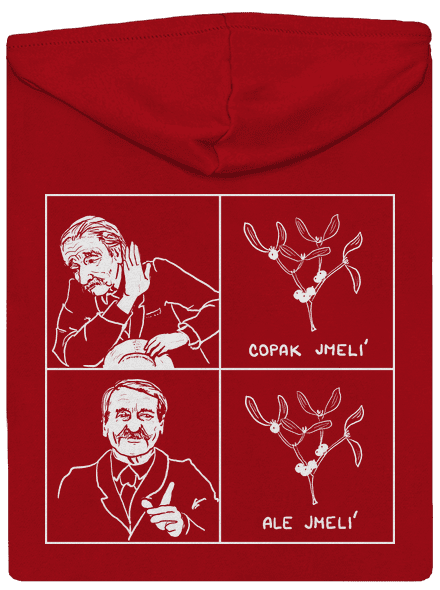 Cimrman: Copak jmelí pánska mikina na zips Red