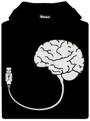 USB mozog detská mikina klokanka Black