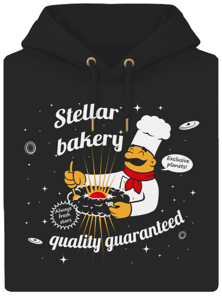Stellar bakery unisex mikina premium Dark Black