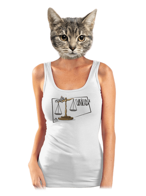 Mačací horoskop: Váhy dámske tielko klasické White