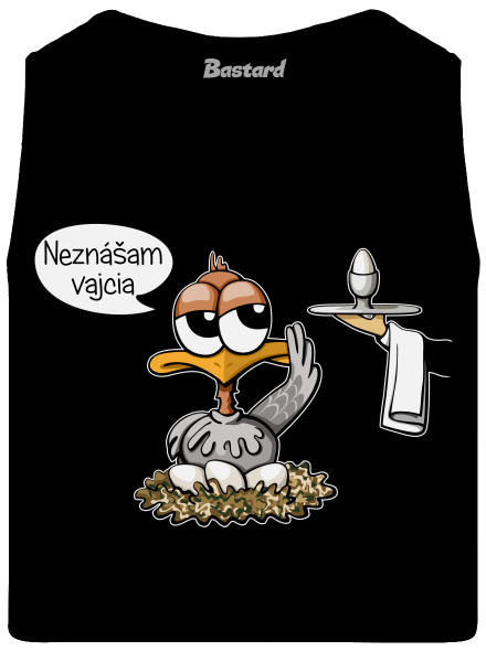 Neznášam vajcia pánske tielko Black