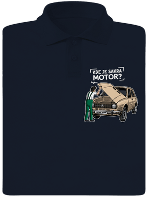 Kde je motor? pánska polokošeľa Navy Mal