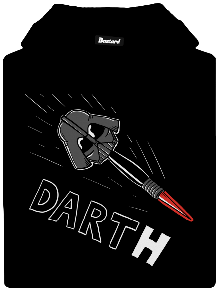 Dart(h) pánska mikina klokanka Black