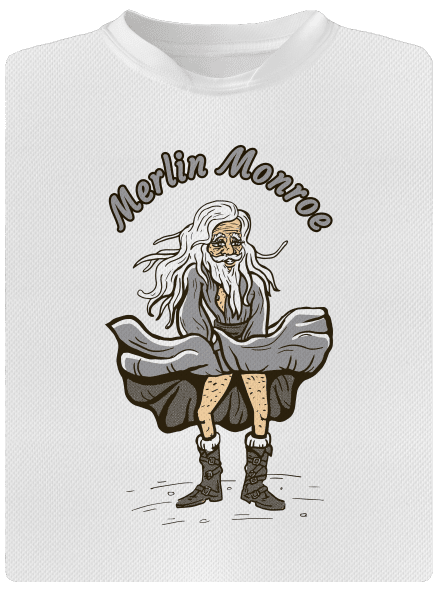 Merlin Monroe detské športové tričko White