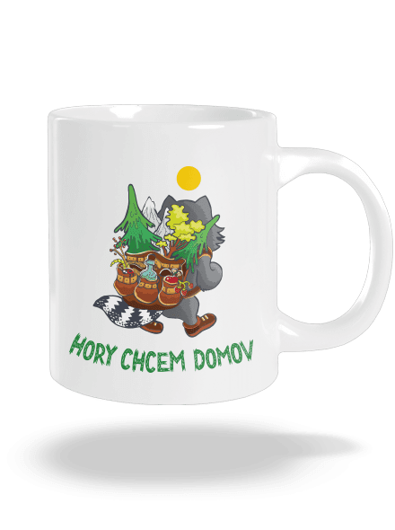 Hory chcem domov veľký hrnček White