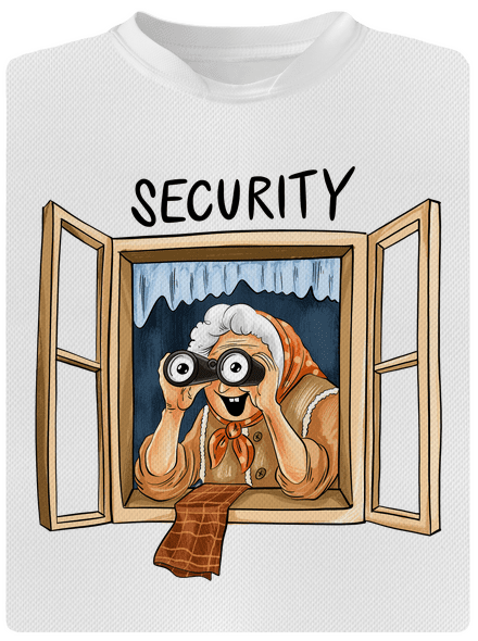 Security babička detské športové tričko White