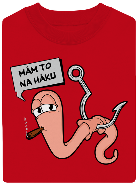 Na háku unisex mikina bez kapucne Red