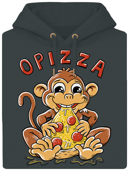 Opizza unisex mikina premium Charcoal