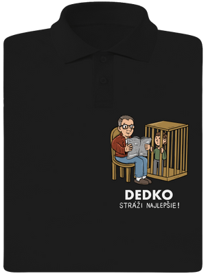 Dedko stráži najlepšie pánska polokošeľa Black