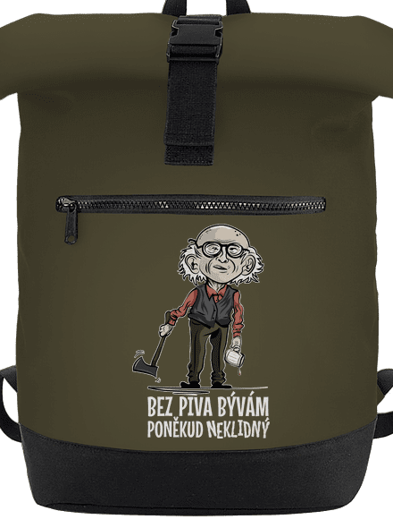 Neklidný bez piva batoh Military Green