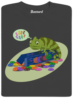 Zmätený chameleón pánske dlhý rukáv Dark Grey