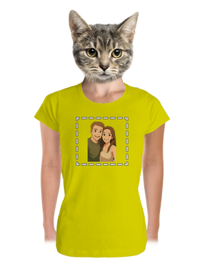 Ghibli efekt z vlastnej fotky dámske tričko prémium Lemon