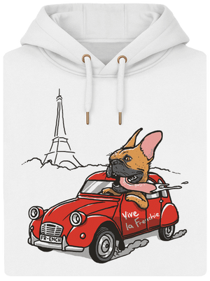 Francúzsky buldoček unisex mikina premium Snowwhite
