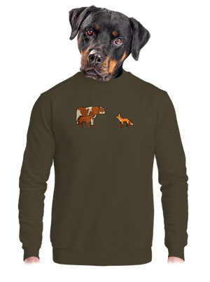 Vůl, pes a vulpes unisex mikina bez kapucne Urban Khaki