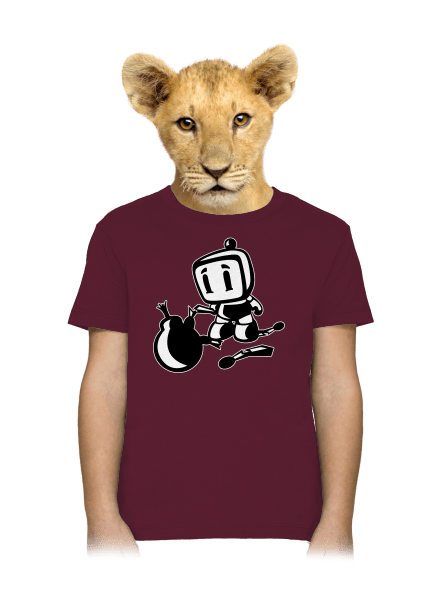 Bomberman detské tričko Burgundy