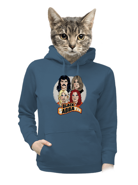 Black Abba dámska mikina klokanka Denim