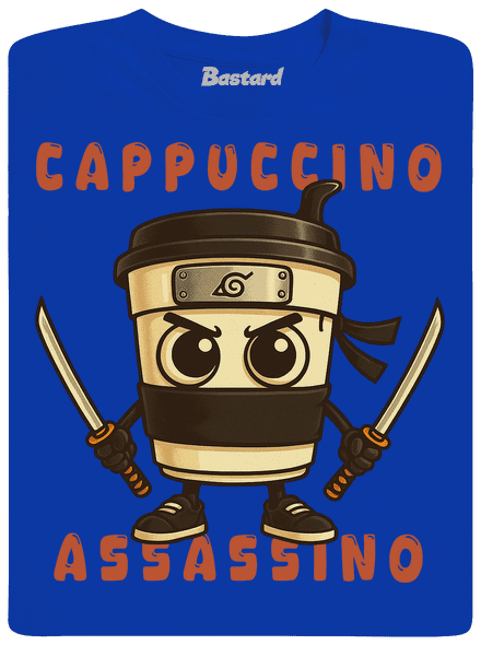 Cappuccino Assasino – Italian Brainrot pánske dlhý rukáv Royal Blue