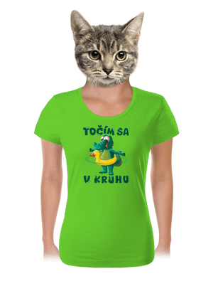 Točím sa v kruhu dámske tričko Apple Green