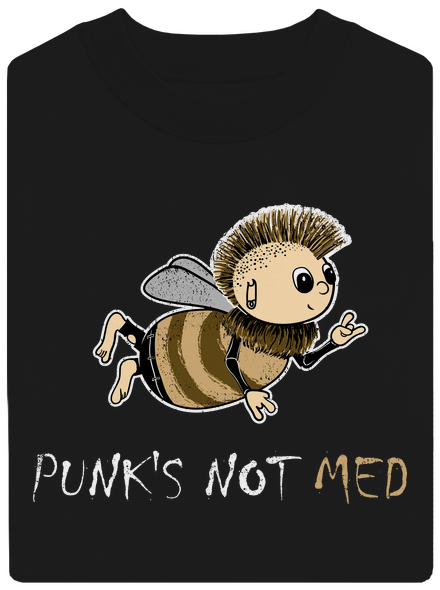 Punks Not Med unisex mikina bez kapucne Black