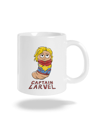 Captain Larvel klasický hrnček White