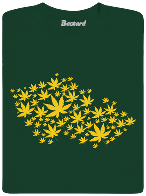 Ganja Country pánske tričko Bottle Green