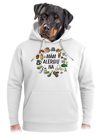 Mám alergiu na... + fix unisex mikina premium Snowwhite