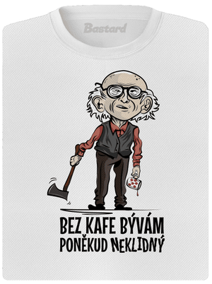 Neklidný bez kafe dámske športové tričko White