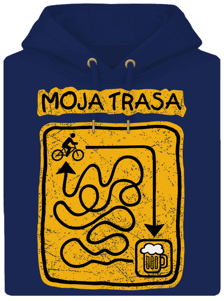 Moja trasa unisex mikina premium Navy
