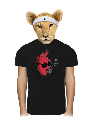 Listen to your heart detské športové tričko Black