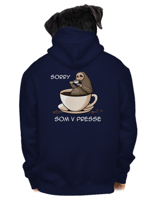 V presse pánska mikina na zips Navy