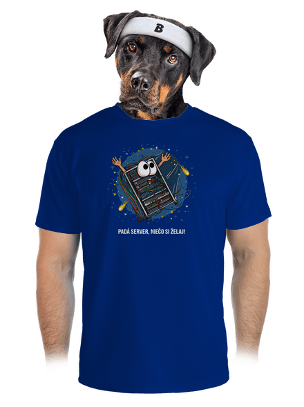 Padá server pánske športové tričko Royal Blue Mal