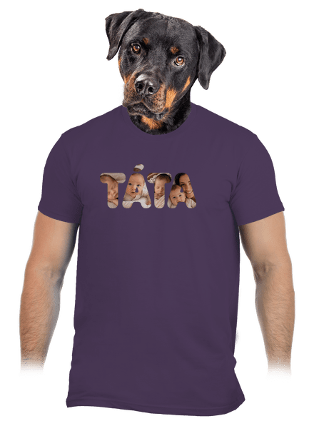 Nápis ocko z vlastných fotiek pánske tričko Urban Purple