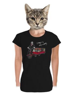 Chcem si zahrať hru dámske tričko prémium Black