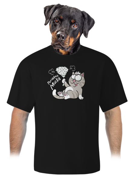 Macko a Micka unisex tričko oversized Black