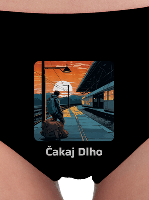 Čakaj dlho dámske nohavičky Black