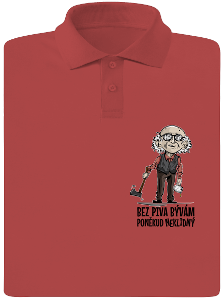 Neklidný bez piva pánska polokošeľa Burgundy
