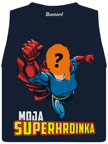 Moja superhrdinka dámske tielko voľné Navy