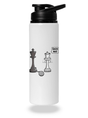 Šach mat flaša na vodu White