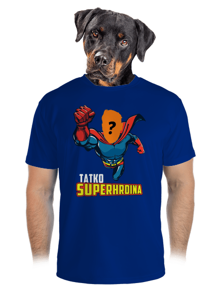 Tatko superhrdina pánske športové tričko Royal Blue Mal