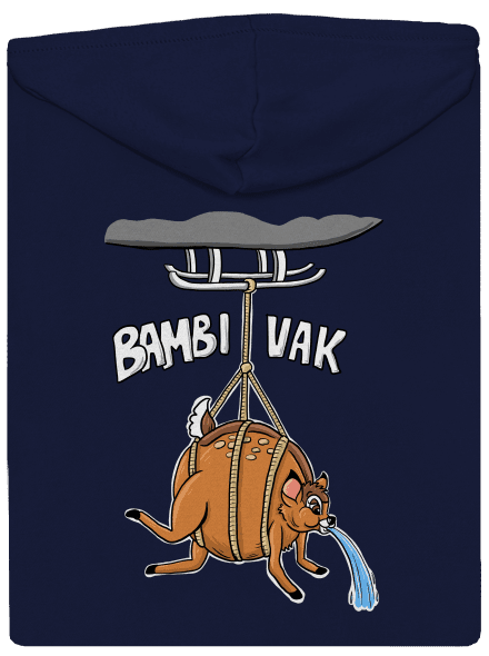 Bambi vak pánska mikina na zips Navy