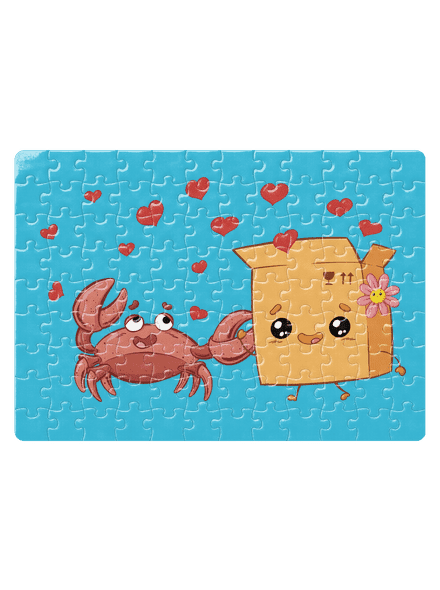 Krab a krabica puzzle White